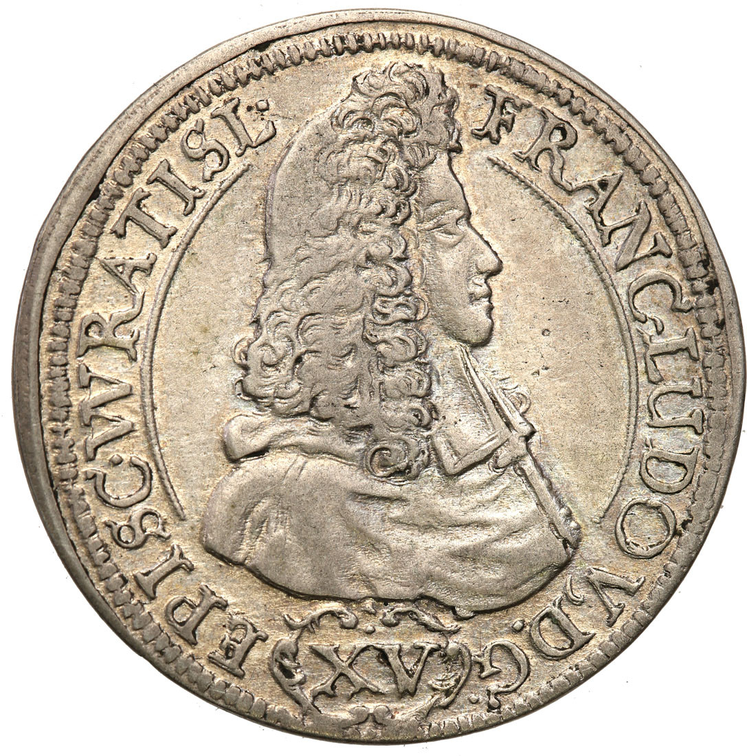 Śląsk, Księstwo Nyskie. Franciszek Ludwik (1683-1732). 15 krajcarów 1693 LPH, Nysa